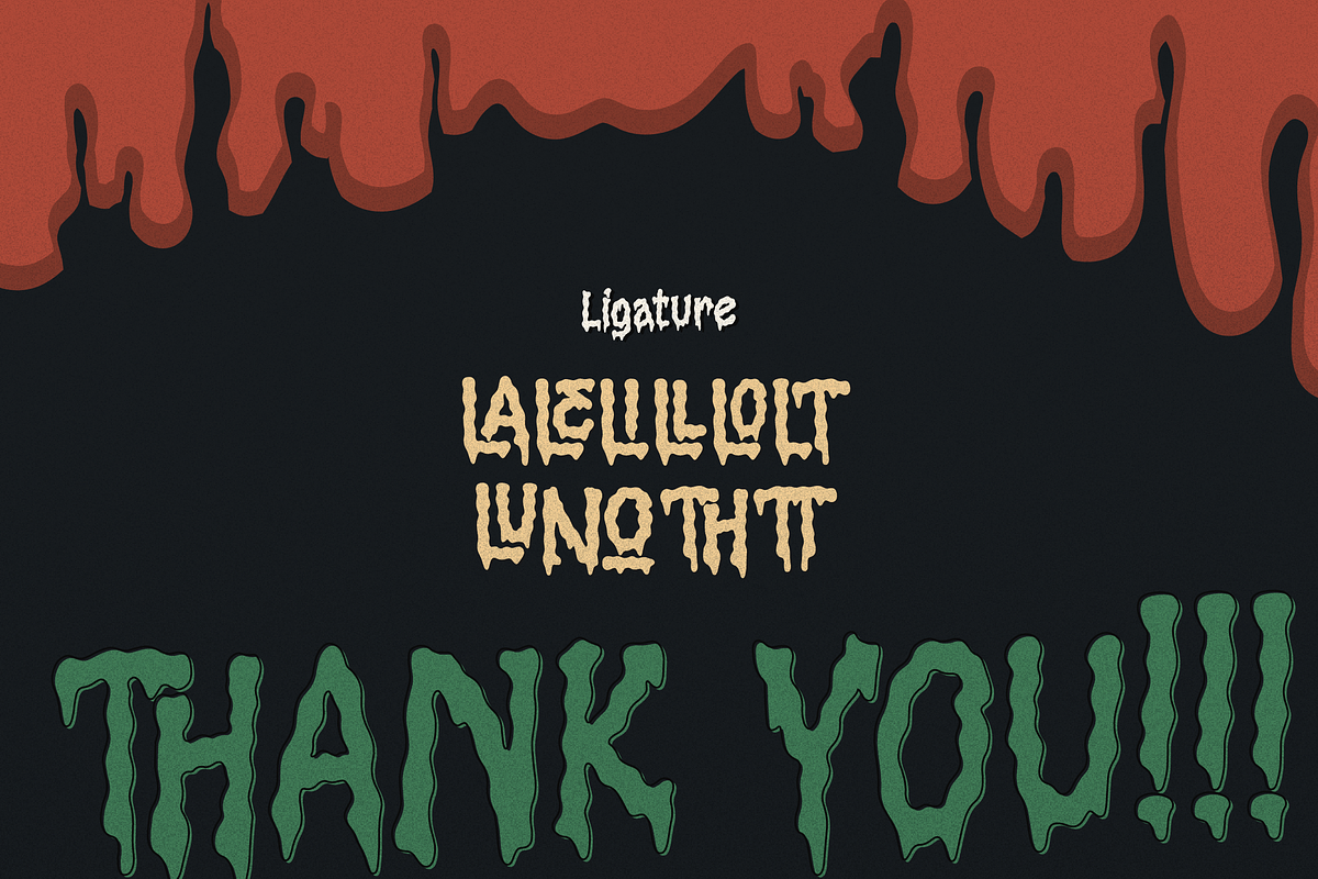 Phantom Shrieks Dripping Horror Font, a Handwritten Font by Denustudios (Photo 11 of 12)
