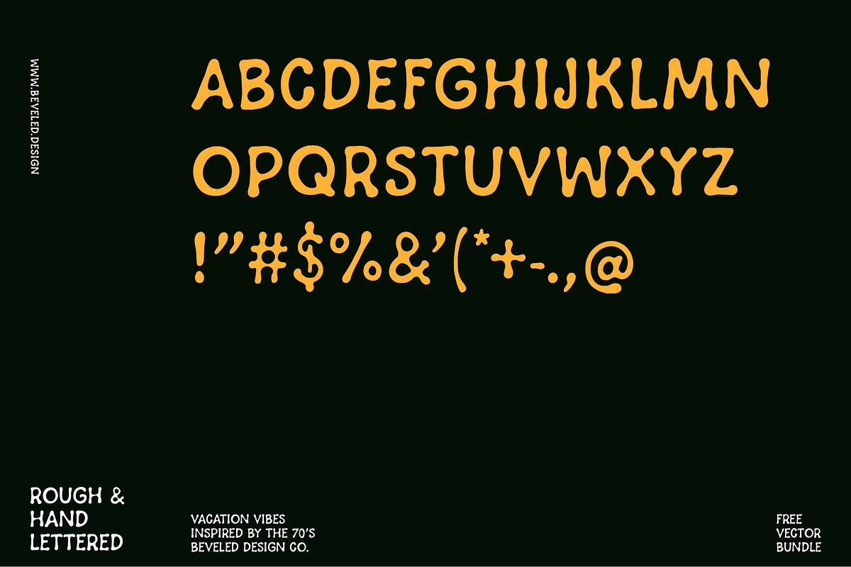 Vacation Vibes | Vintage Handwritten, a Sans Serif Font by Beveled Design Co. (Photo 4 of 7)