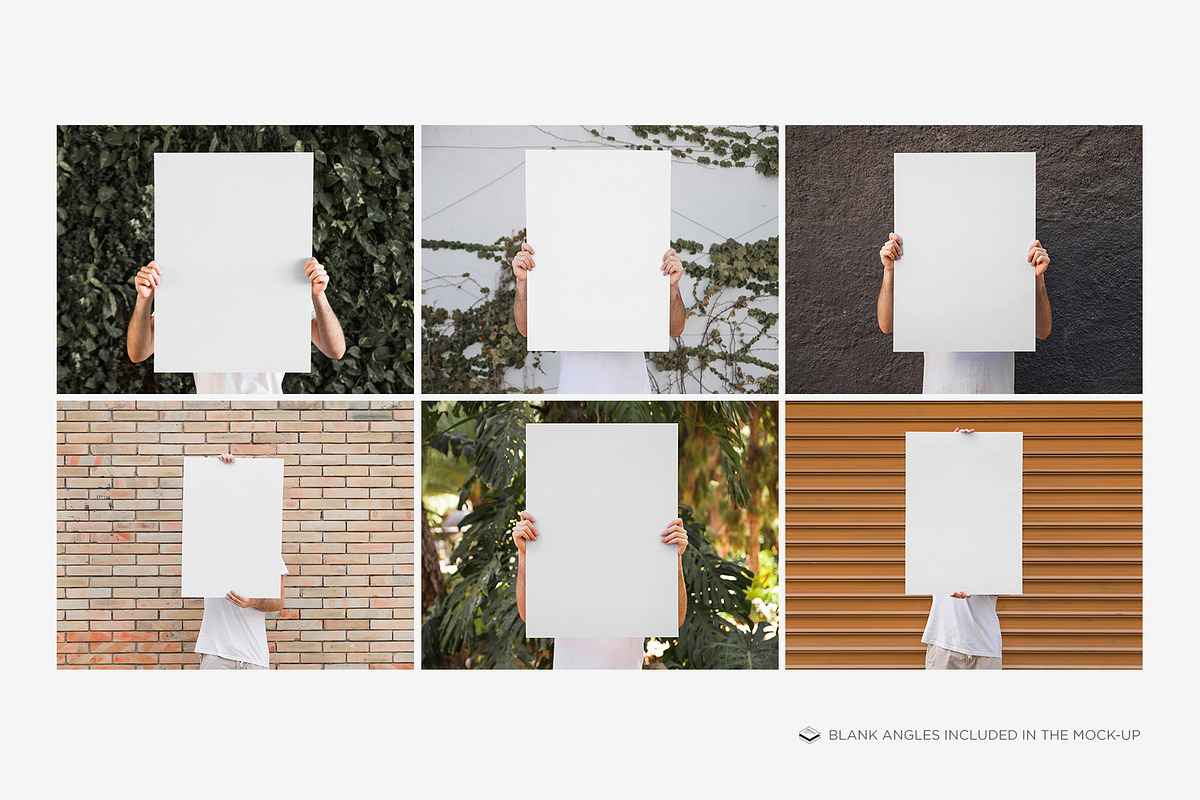Man Holding Poster 2 Mock-up, a Print Template by Branda Keeps (Photo 3 of 16)