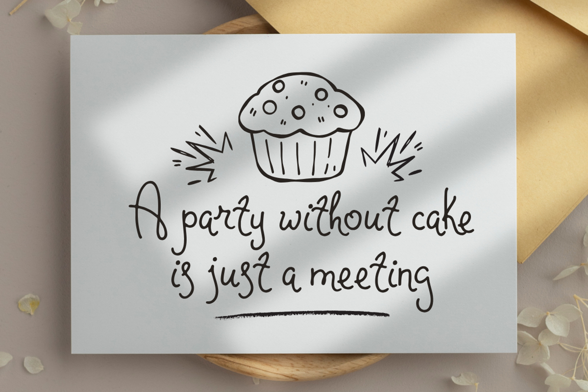 Swirly Delight - Handwritten Font, a Handwritten Font by Sronstudio (Photo 6 of 10)