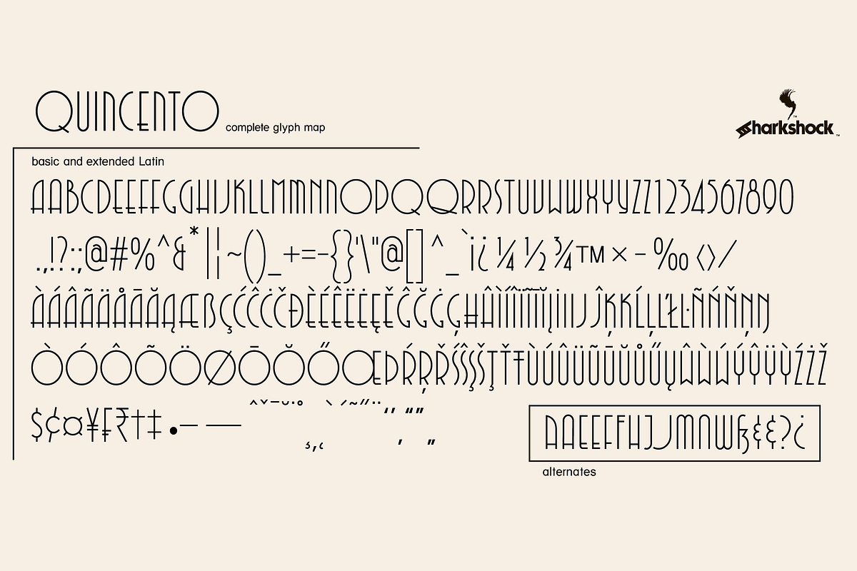 Quincento, a Sans Serif Font by Sharkshock (Photo 2 of 6)