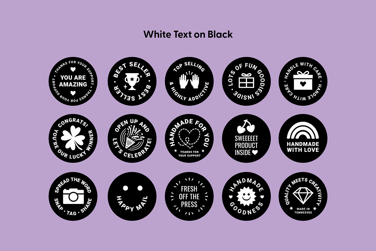 Thermal Printer Packaging Stickers, a Marketing Template by Sungy Side Up (Photo 3 of 9)