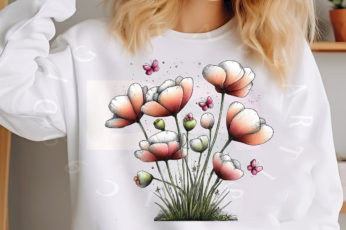 Whimsical Floral Butterfly Graphics, a Transportation Illustration by Digital Artistic99 (Photo 7 of 9)