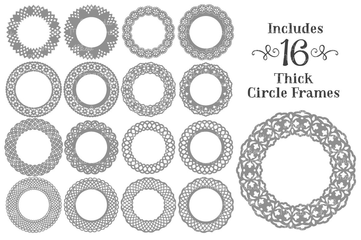 Grey Round Lace Frames, an Illustration by Amanda Ilkov (Photo 4 of 5)