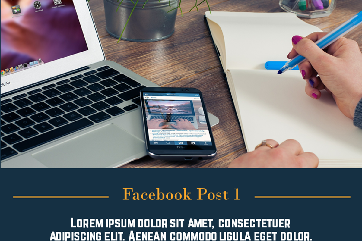 Facebook Post 1 PowerPoint template, a Social Media Template by Yes ...