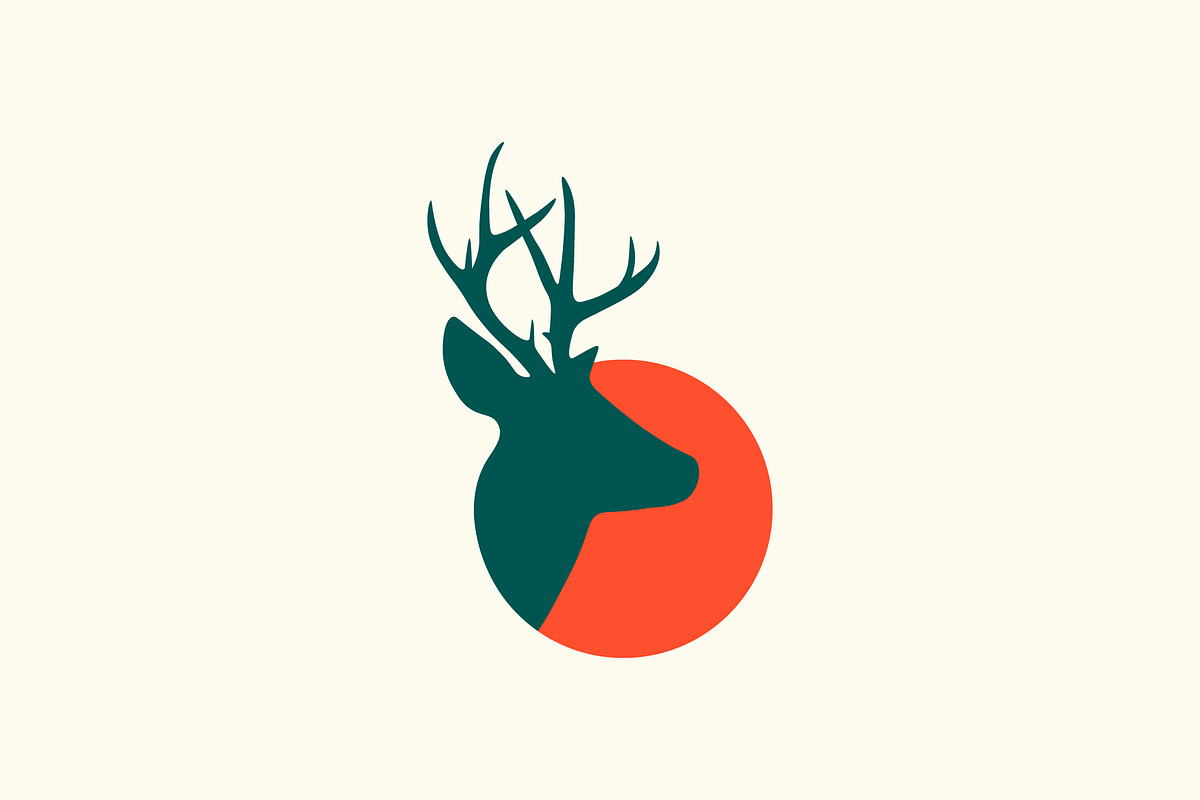 deer Head Logo Vector Design, a Branding & Logo Template by Salman Shop
