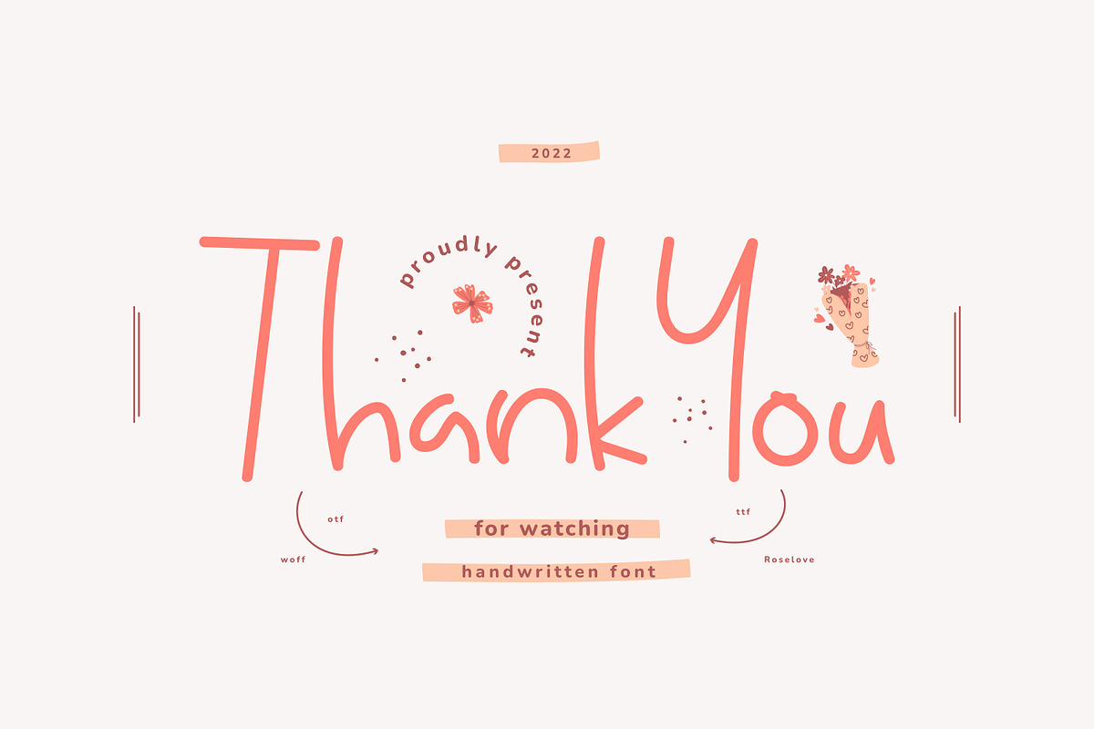 Roselove Playful Handwritten Font, a Handwritten Font by infernostudio3 (Photo 11 of 11)