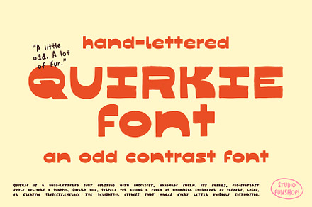 Quirkie - Odd Contrast Font, a Font by Studio Funshop by Kelli