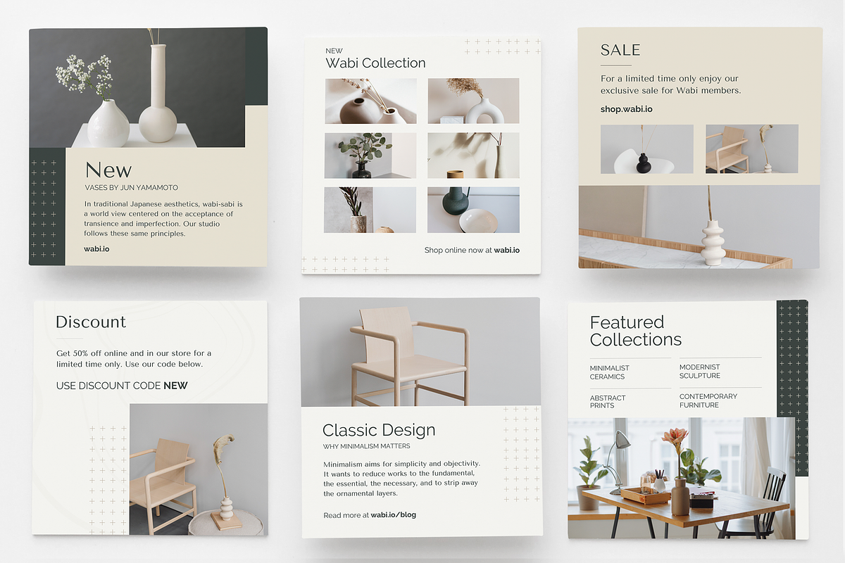 30 CANVA IG POSTS | WABI THEME, a Social Media Template by OEN Design (Photo 3 of 6)