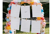 Hanging Seating Chart Cards Mockup, an Advertising Mockup by TatiMockup (Thumbnail 2 of 4)