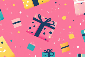 Colorful boxes on pink bg, a Photo by Beautiful things