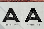 Morgon - Textured SVG Display Font, a Handwritten Font by Surplus Type Co (Thumbnail 2 of 7)