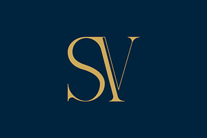 SV, VS Logo Design