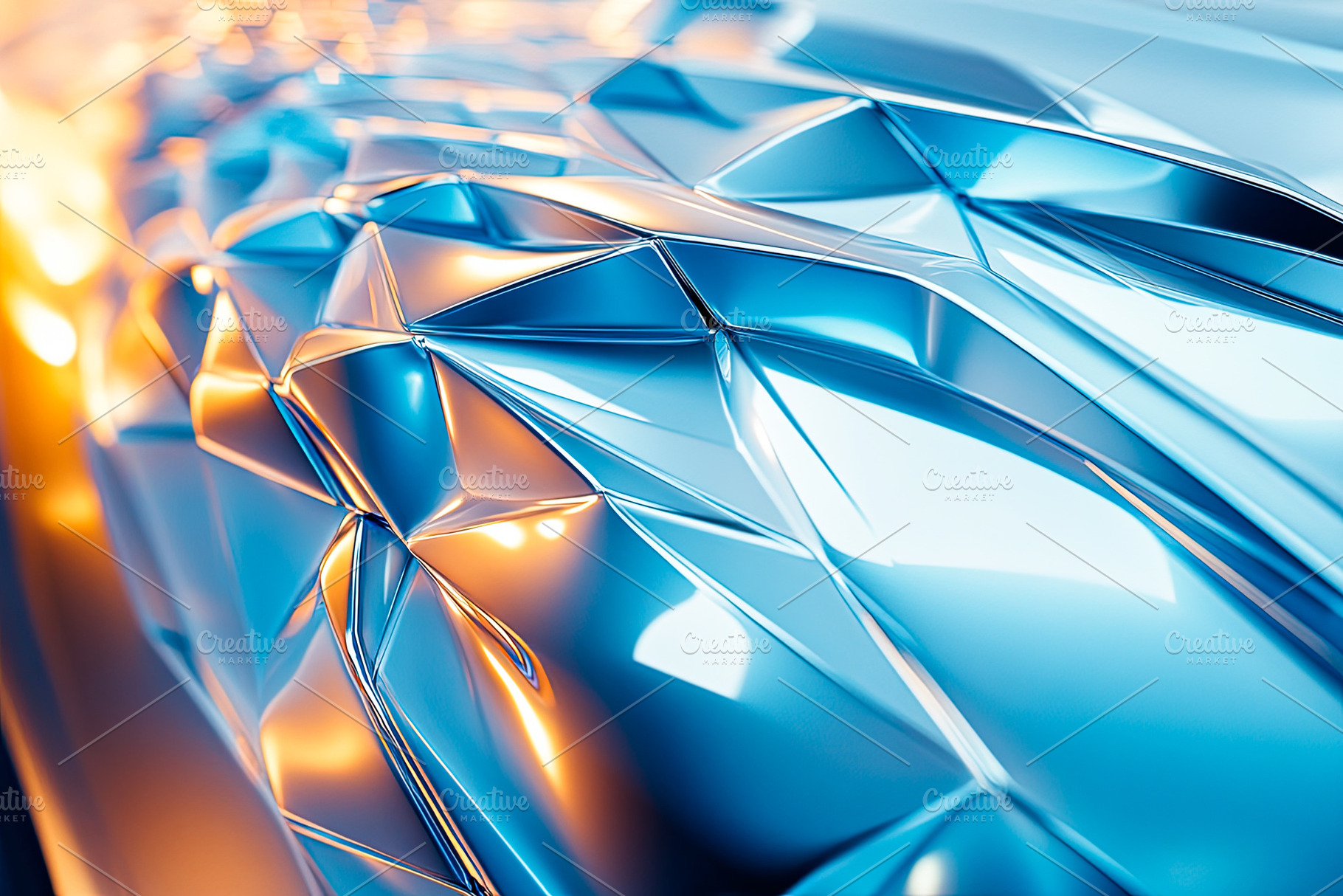 Abstract Blue and Orange Geometric Surface, a Background Photo by Ales Munt