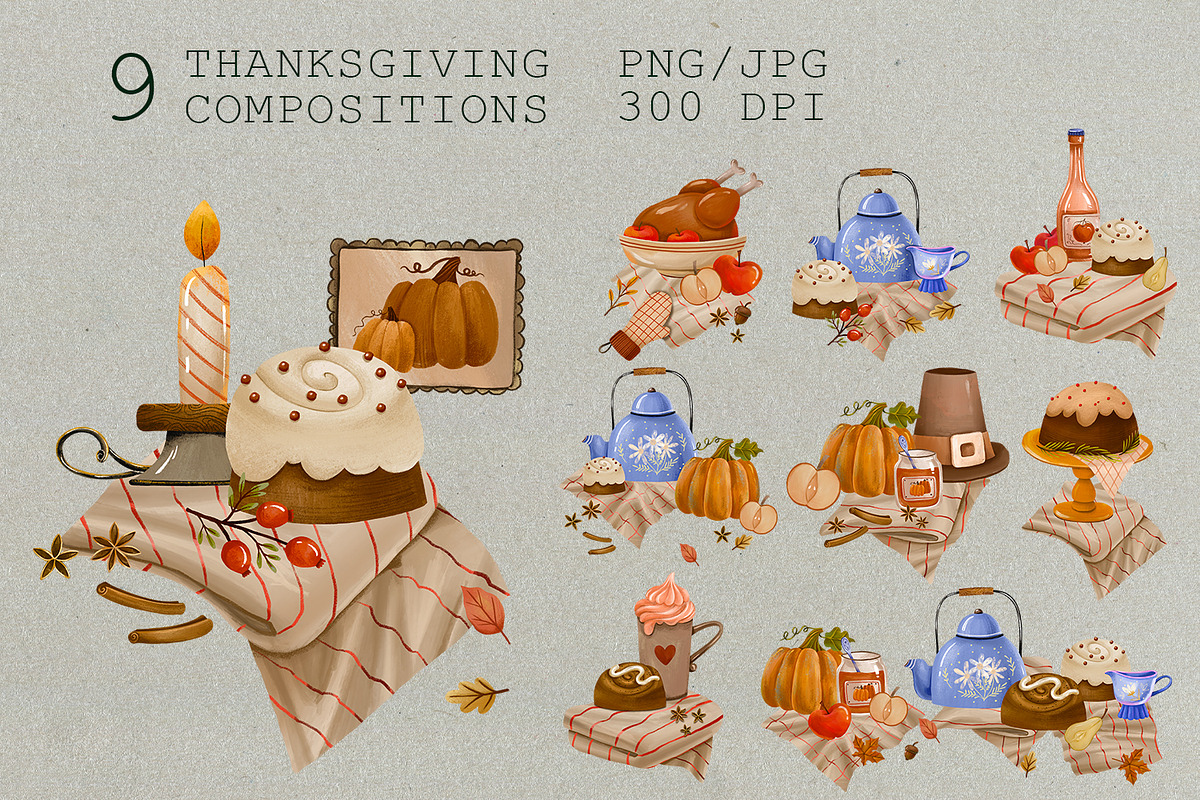 Thanksgiving Clipart Autumn Harvest, an Object Graphic by the_myro (Photo 3 of 9)