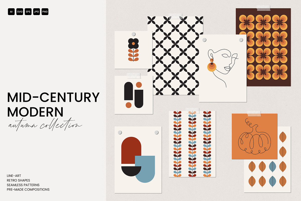 Mid-Century Modern Autumn, an Illustration by May Motif (Photo 1 of 18)