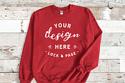 Gildan 18000 Sweatshirt Mega Bundle, a Hoody Mockup by lock and page (Thumbnail 6 of 7)