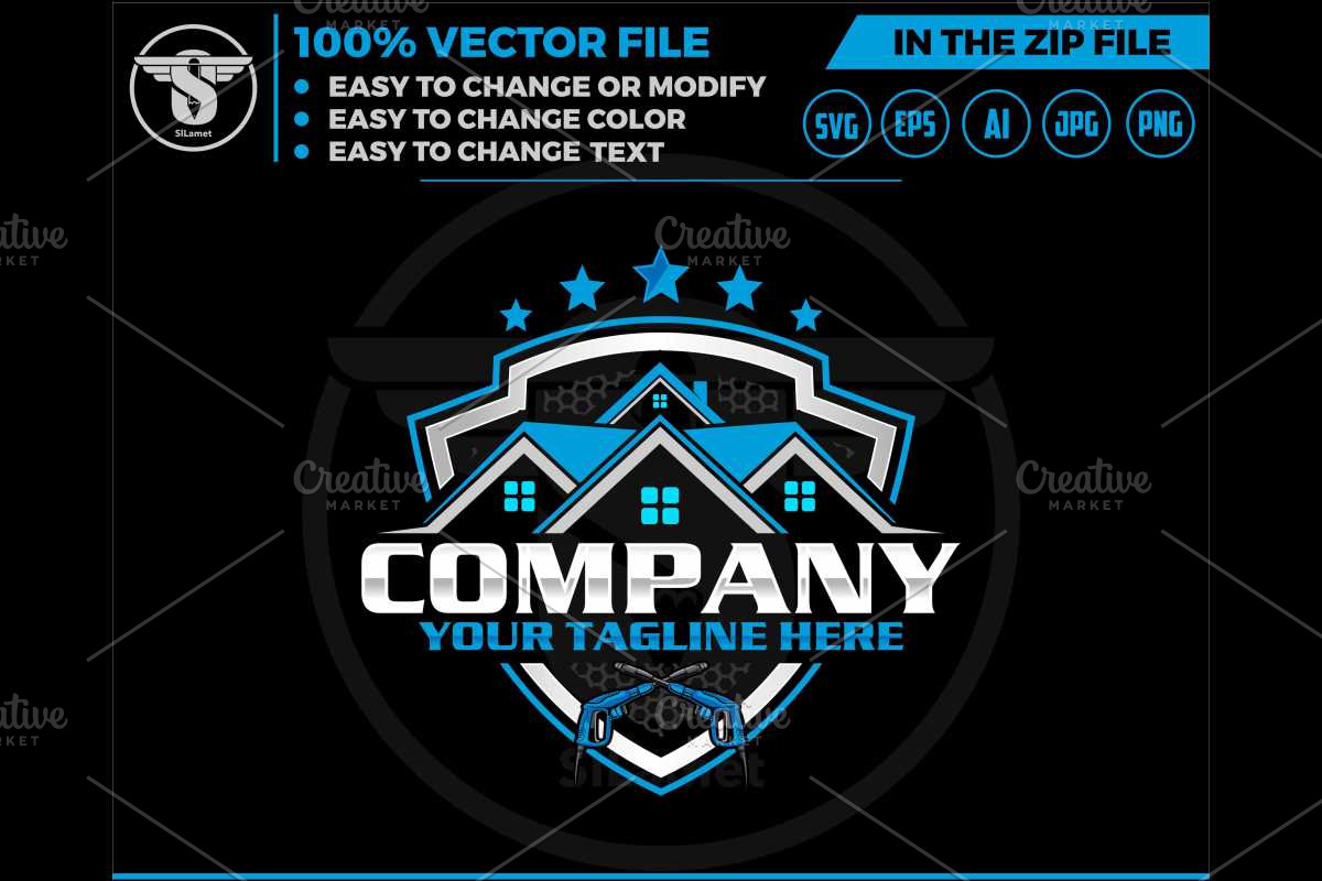 Pressure Wash logo - Wash House logo, a Branding & Logo Template by slLametDesigns