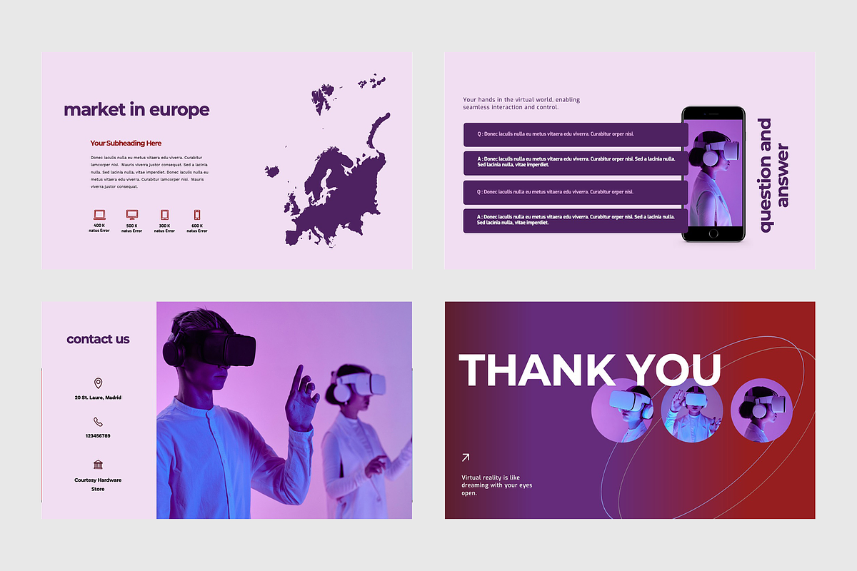 VR Pitch Deck Powerpoint Template, a Presentation Template by TMint Creative (Photo 2 of 6)