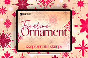 120+ Procreate fine line ornaments, a Brush Add-On by laura.design (Thumbnail 1 of 5)