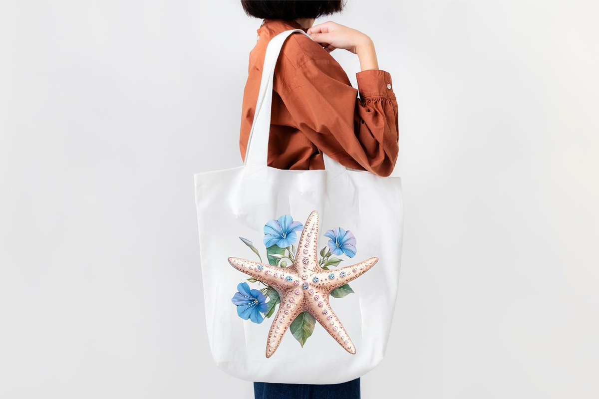 Starfish with Flowers Clipart, an Illustration by designcity5 (Photo 4 of 5)
