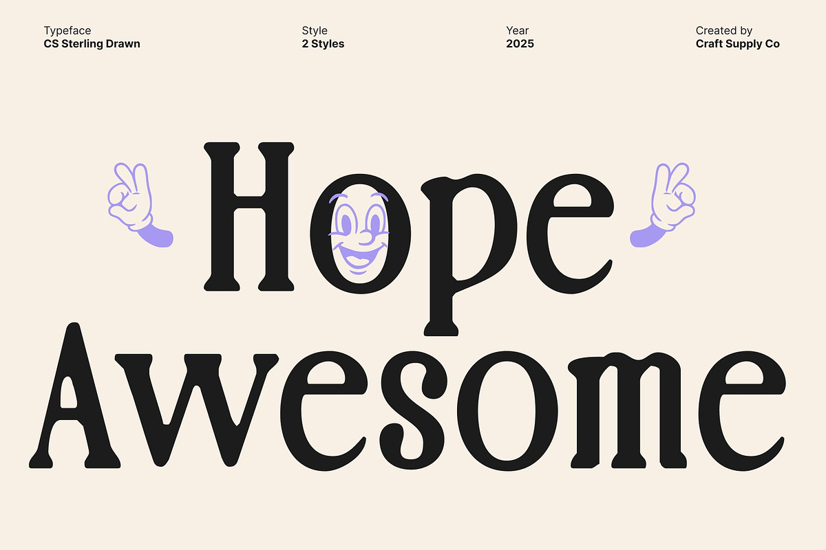 CS Sterling Drawn, a Serif Font by Craft Supply Co. (Photo 3 of 8)