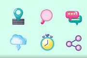 Glassmorphism App Icons Set, a Templates & Theme by studiogstock (Thumbnail 2 of 3)