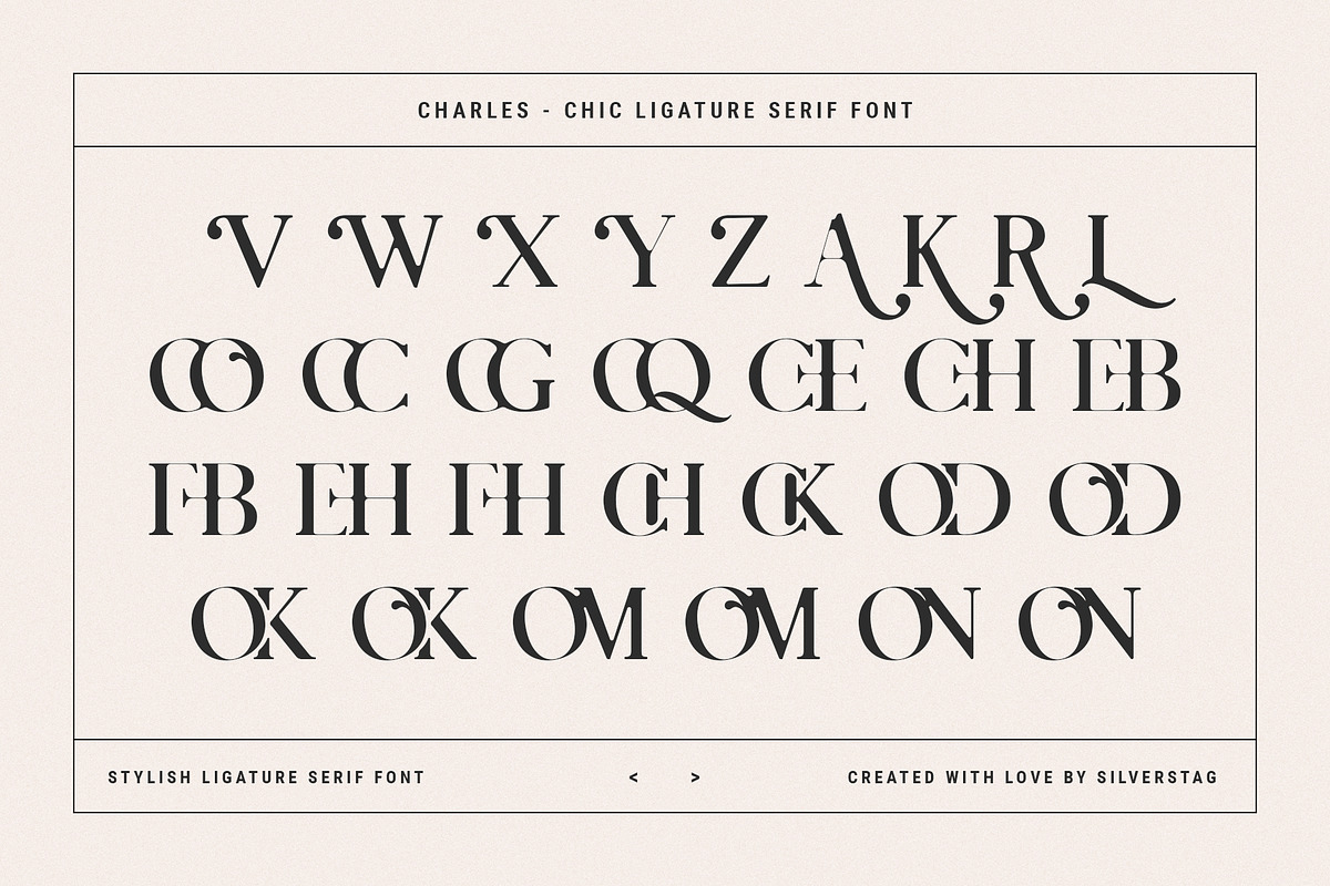 Charles - Chic Ligature Serif Font, a Serif Font by SilverStag Type Foundry (Photo 29 of 31)