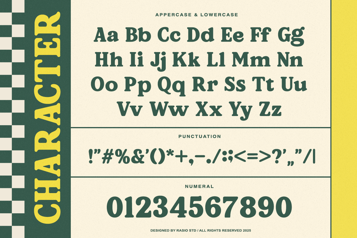 Curlonia Retro Display Serif Font, a Serif Font by Rasio Studio (Photo 2 of 9)