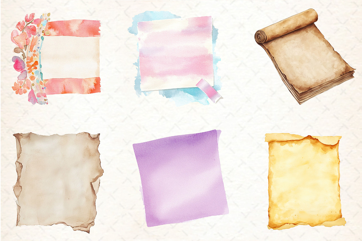Paper Note Boho Clipart Sticky Paper, an Illustration by DreamCafeArt (Photo 2 of 5)