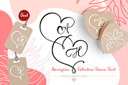Monogram Heart Flourish Font, a Script Font by Happy Letters (Thumbnail 1 of 7)
