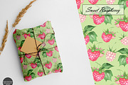 Raspberry Seamless Patterns, an Illustration by OlDm_Shop (Thumbnail 7 of 9)