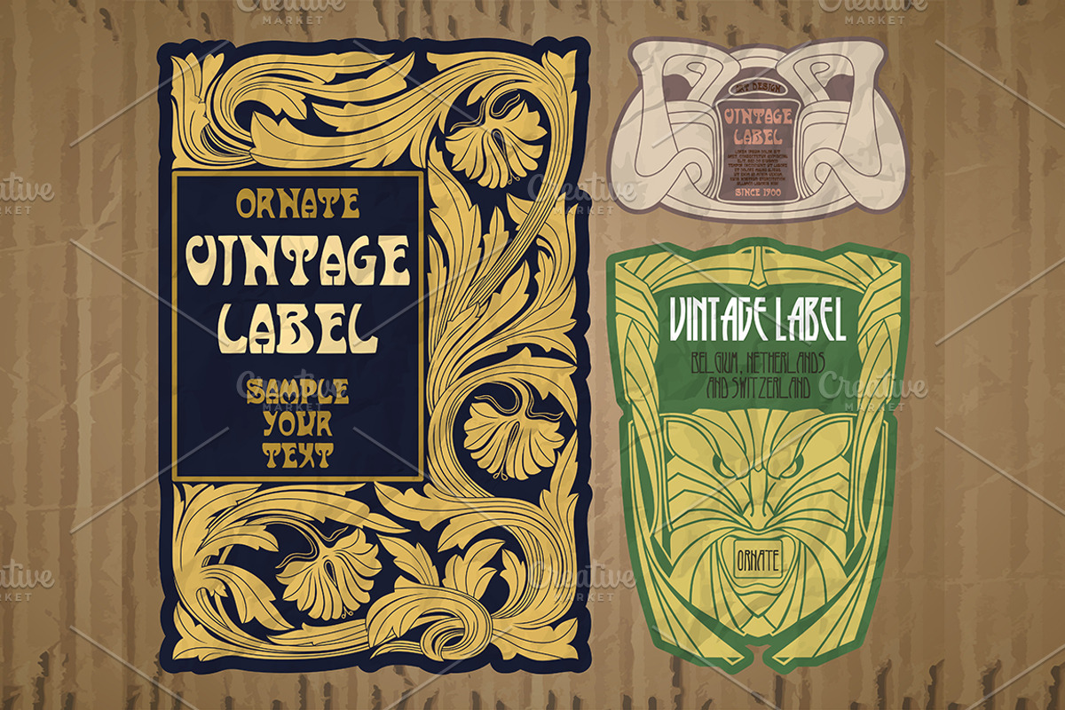Label Art Nouveau - sets, a Decorative Illustration by Stanislav Kharchevskyi (Photo 8 of 12)