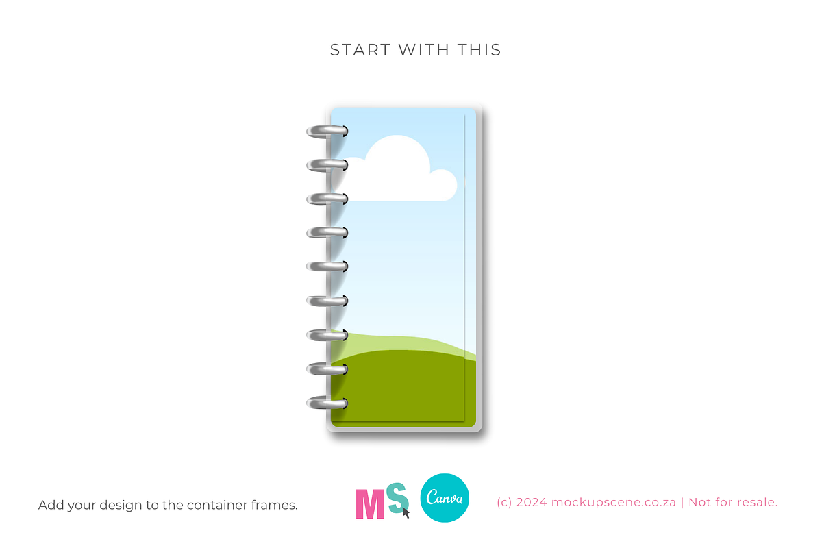 Skinny Happy Planner Canva Mockup, a Books & Magazine Mockup by Mockup Scene (Photo 12 of 14)