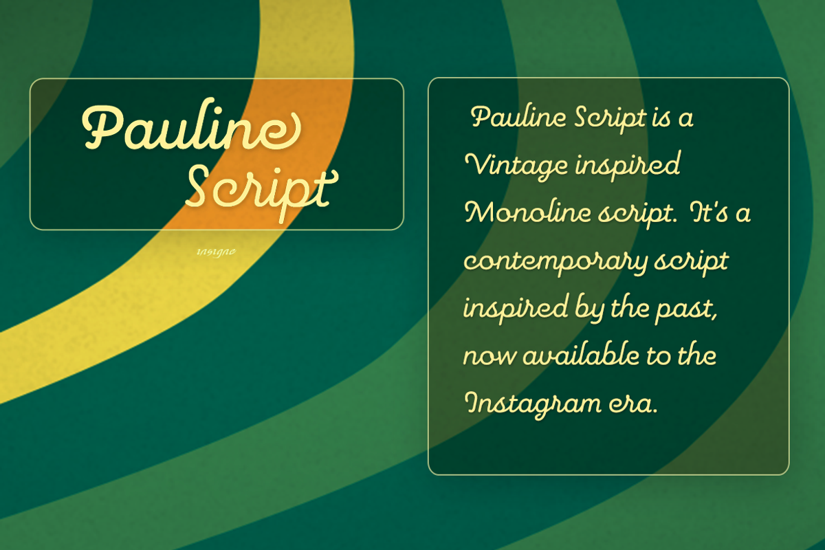 Pauline Script, a Script Font by insigne (Photo 1 of 5)