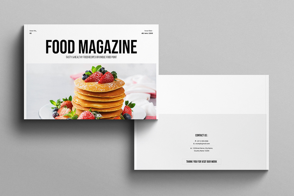 Cookbook Magazine Template Landscape, a Magazine Template by E-Type (Photo 7 of 7)