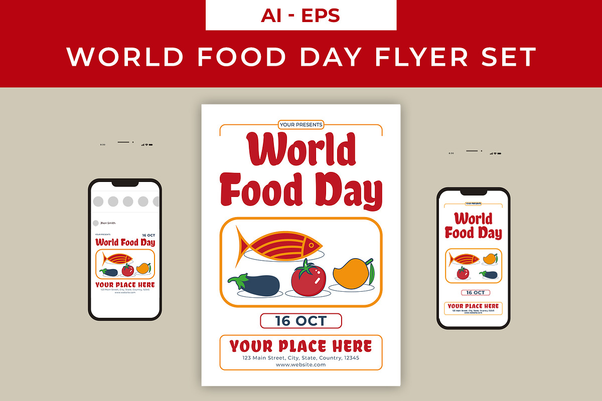 Food Day Flyer Set, a Flyer Template by Lakhan1998 (Photo 1 of 2)