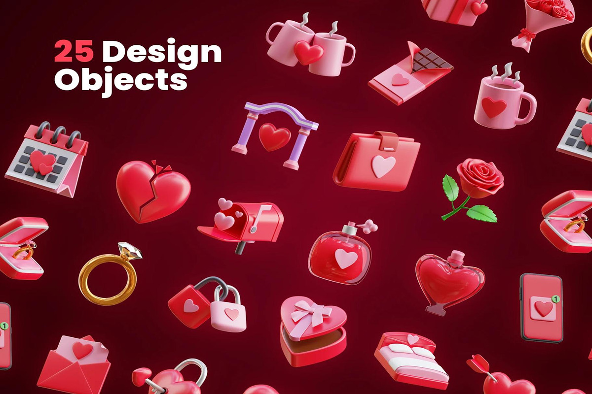 Valentine's Day 3D Icon, an Object 3D Model by Creative Perspective (Photo 6 of 6)