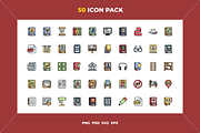 Library icons, an Outline Icon by Wencory (Thumbnail 1 of 2)