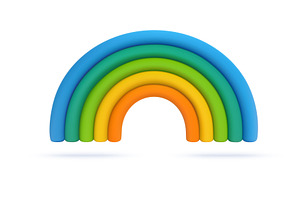3d Colorful rainbow, an Illustration by ModVector