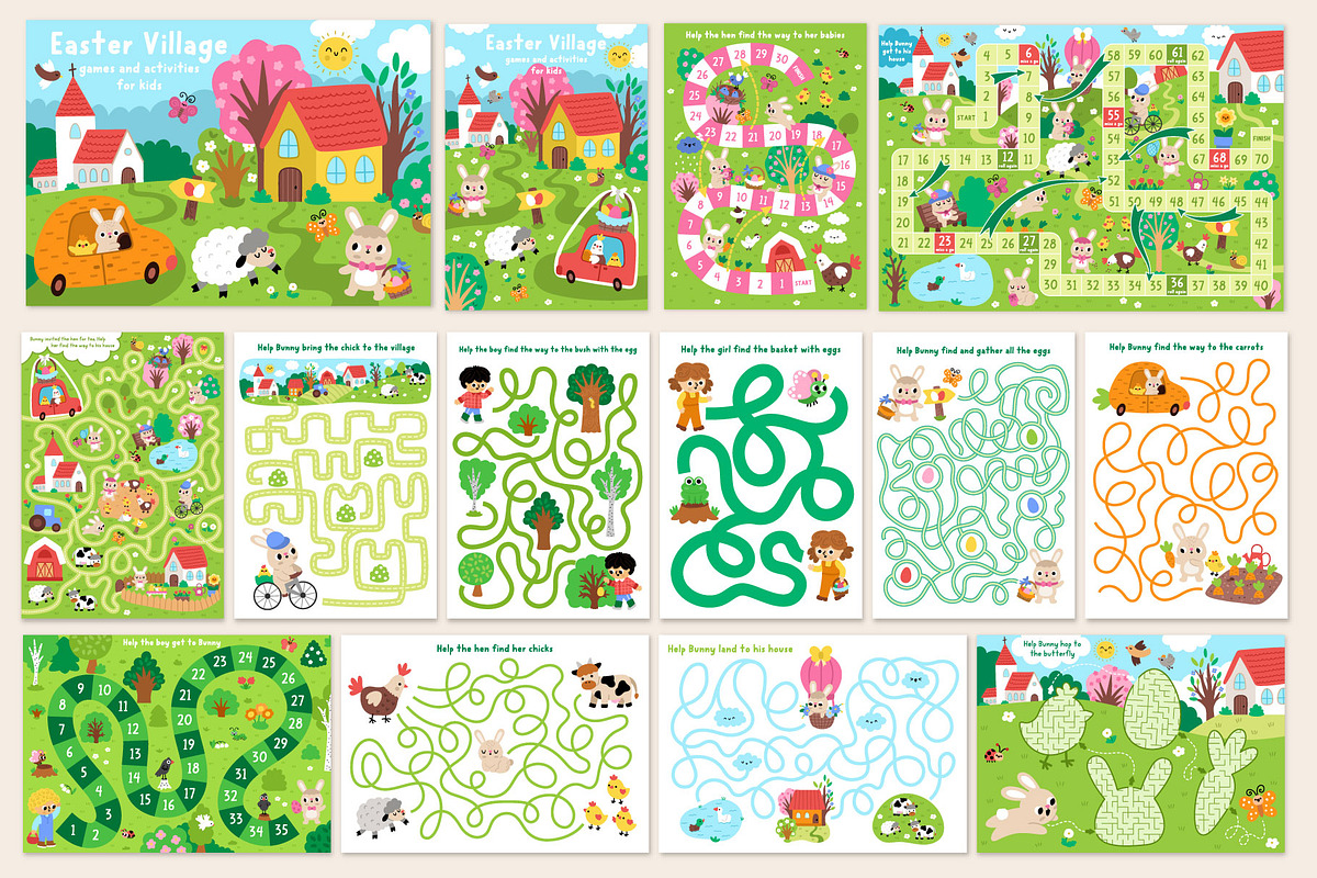 Easter village games and activities, an Education Illustration by Lexi Claus (Photo 2 of 15)