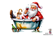 10 PNGs Funny Santa Clipart Bundle, a Graphic by Clipart Bloom (Thumbnail 7 of 17)