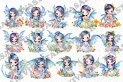 Cute Little Fairy Clipart,Fairies, an Illustration by vivastarkids (Thumbnail 2 of 4)
