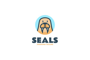 Seals Simple Mascot Logo, a Branding & Logo Template by Artnivora.Std