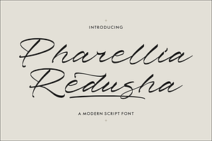 Pharellia Redusha A Modern Script