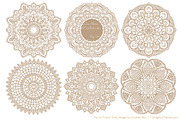 Champagne Lace Doilies Clip Art, an Illustration by Amanda Ilkov (Thumbnail 4 of 4)