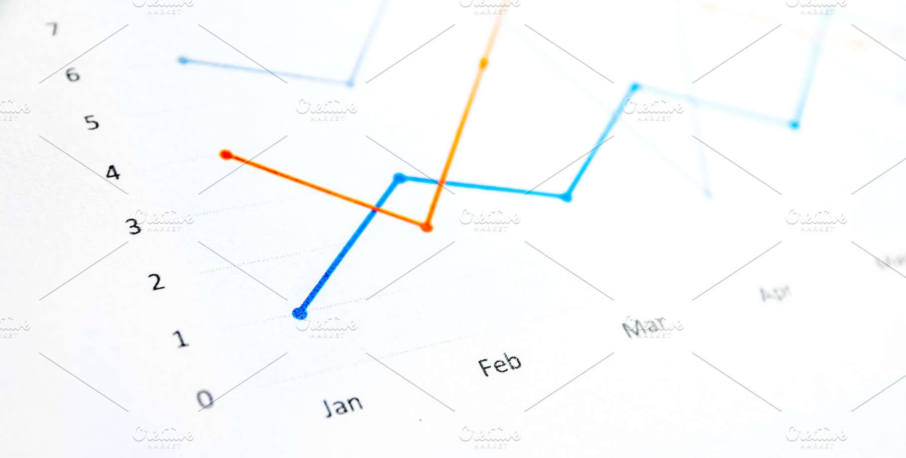 Business graph on white paper containing business, market, and sales, a Business Photo by Slonme