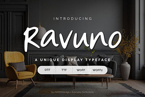 Ravuno | Elegant Display Font