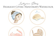 Hand painted watercolor icons, an Icon by Love Watercolor Store (Thumbnail 5 of 6)