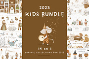 Kids Bundle - graphic collections, an Animal Illustration by polikarpovaart (Thumbnail 1 of 16)